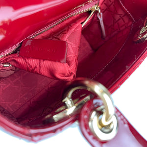 Mini Lady Dior Cherry Red GHW