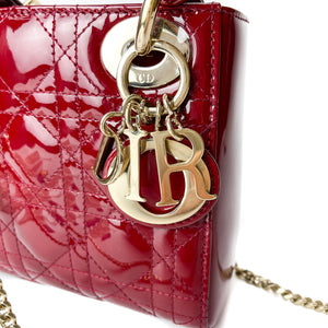 Mini Lady Dior Cherry Red GHW