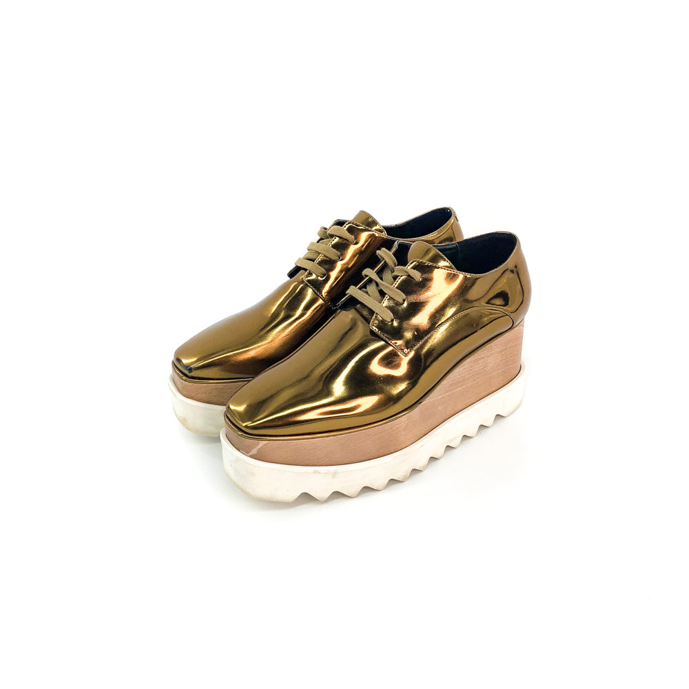 STELLA McCARTNEY ELYSE エリス スター 36.5 STELLA MCCARTNEY Elyse Platform 36.5 Bronze – Bag Religion