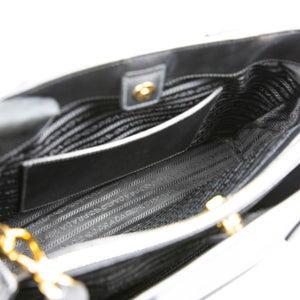 Saffiano Black Single-Zip Galleria Medium Tote with GHW