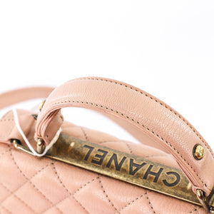Rita Beige Top Handle Quilted Bag Crossbody