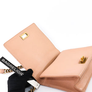 Rita Beige Top Handle Quilted Bag Crossbody