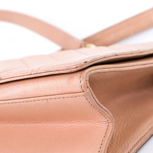 Rita Beige Top Handle Quilted Bag Crossbody