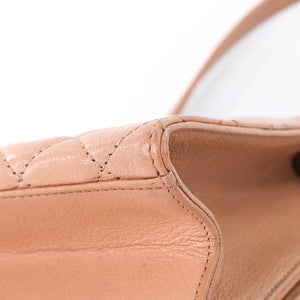 Rita Beige Top Handle Quilted Bag Crossbody