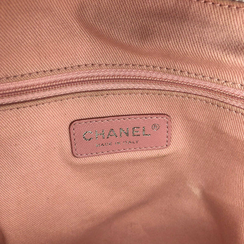 Deauville Large Pink Canvas Tote Bag with SHW