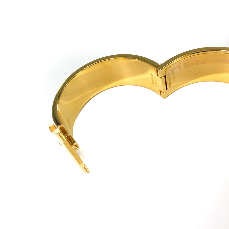 Clic H Bracelet in White Enamel & Gold Plated Hardware