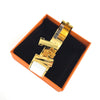 Clic H Bracelet in White Enamel & Gold Plated Hardware