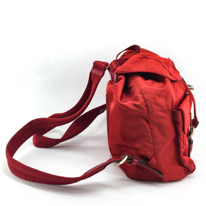 Vela Red Backpack in Nylon Red