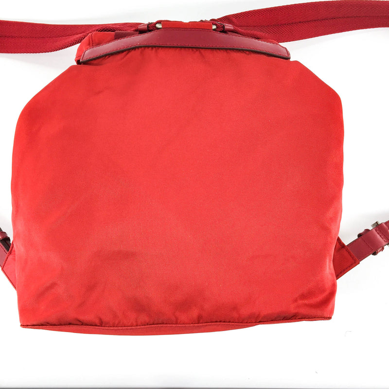 Vela Red Backpack in Nylon Red