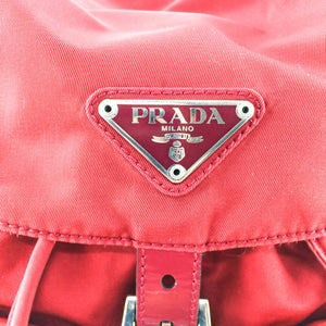 Vela Red Backpack in Nylon Red