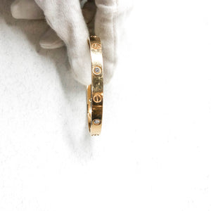 Love Bracelet Yellow Gold with 4 Diamonds (Size 17)