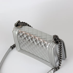 Old Medium Boy in Silver Patent Leather with RHW