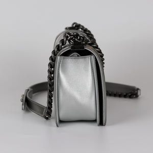 Old Medium Boy in Silver Patent Leather with RHW
