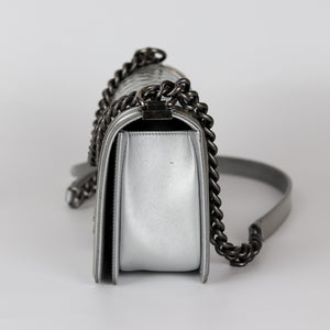 Old Medium Boy in Silver Patent Leather with RHW