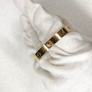 Love Bracelet Yellow Gold with 4 Diamonds (Size 17)