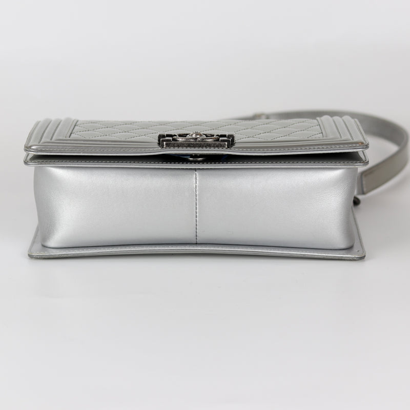 Old Medium Boy in Silver Patent Leather with RHW
