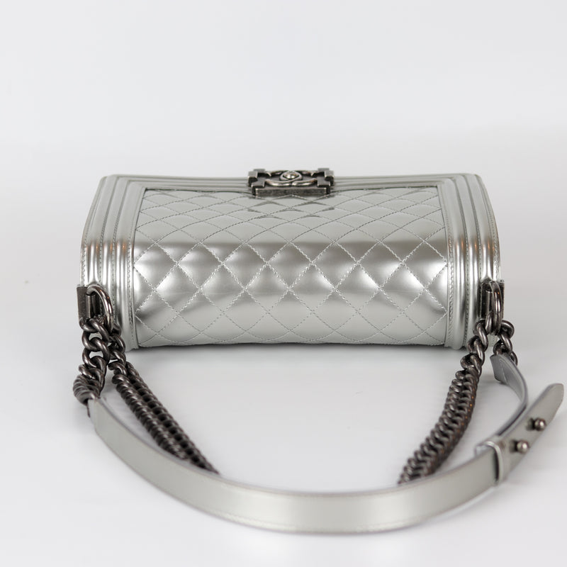 Old Medium Boy in Silver Patent Leather with RHW