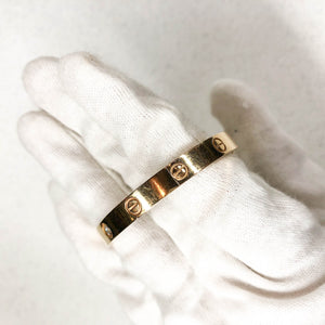 Love Bracelet Yellow Gold with 4 Diamonds (Size 17)