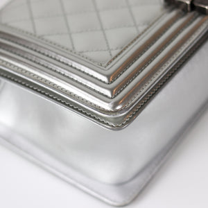 Old Medium Boy in Silver Patent Leather with RHW