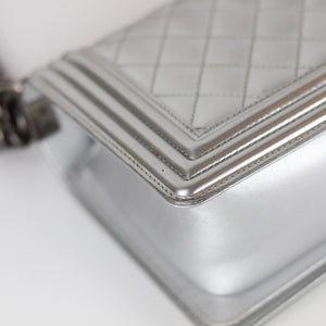 Old Medium Boy in Silver Patent Leather with RHW