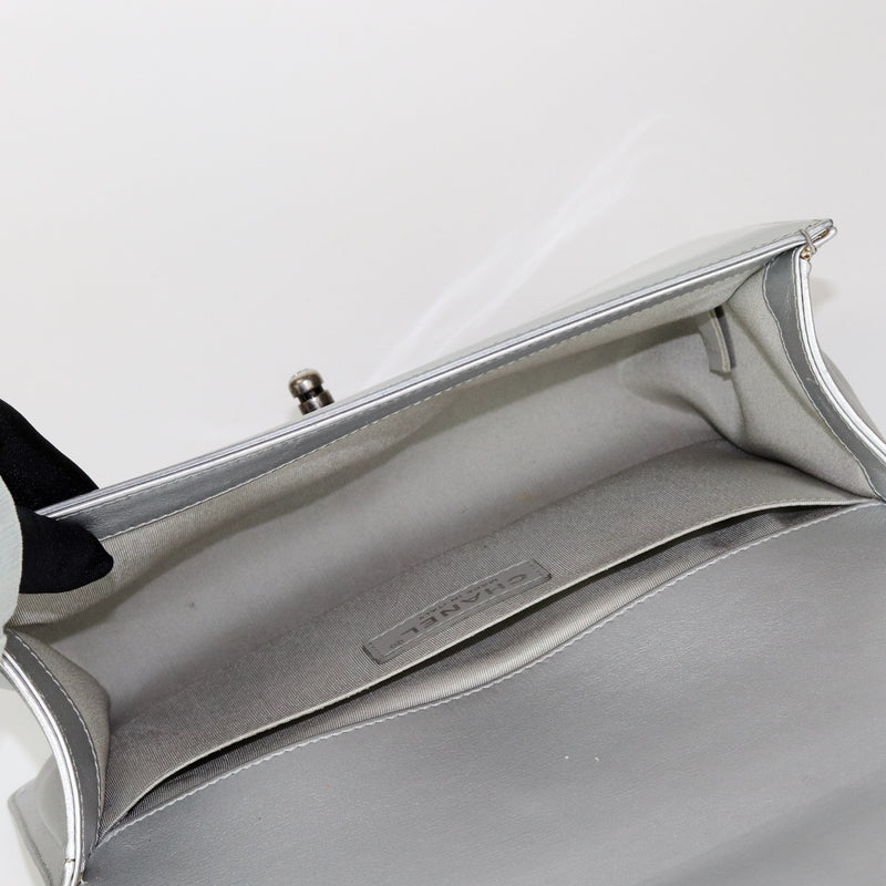 Old Medium Boy in Silver Patent Leather with RHW