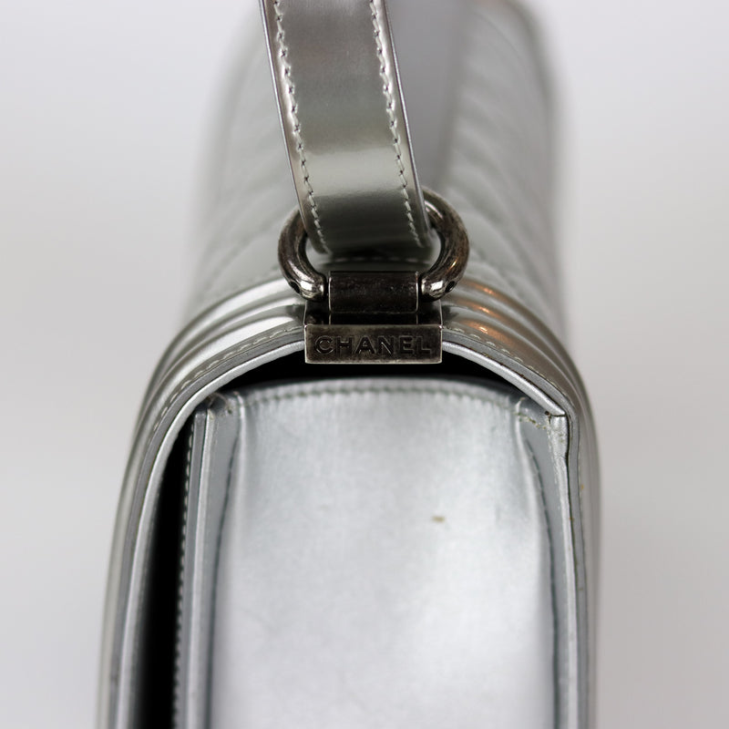 Old Medium Boy in Silver Patent Leather with RHW
