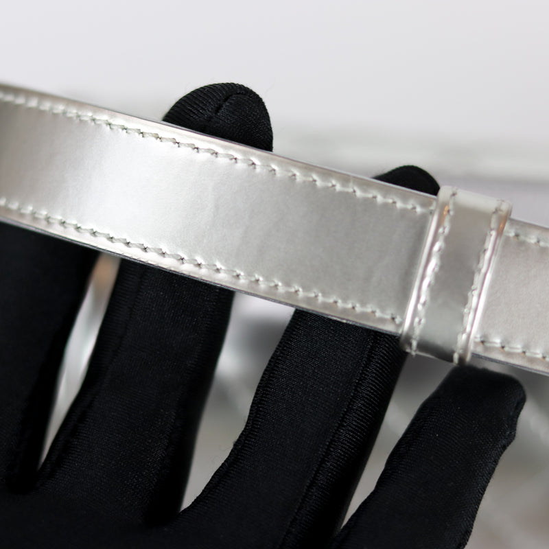 Old Medium Boy in Silver Patent Leather with RHW