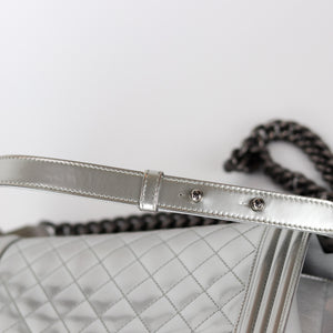 Old Medium Boy in Silver Patent Leather with RHW