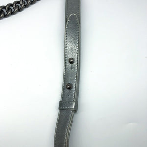 Silver Lambskin Boy Old Medium With Ruthenium Hardware