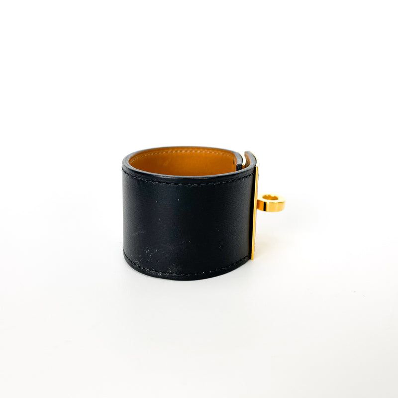 Swift Leather Kelly Dog Bracelet Black