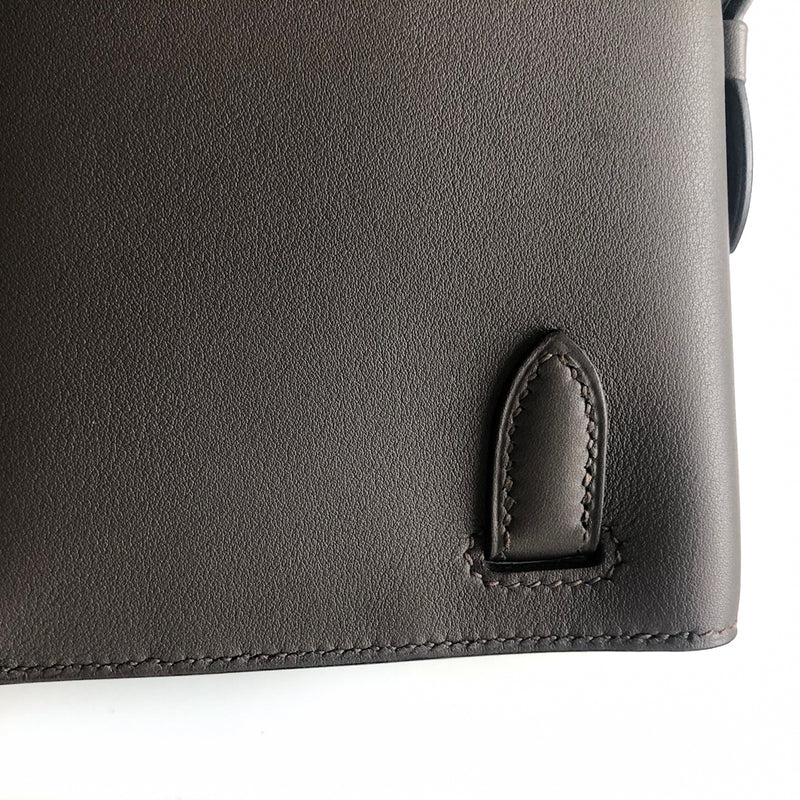 Kelly Cut Swift Leather Clutch in Etain GHW