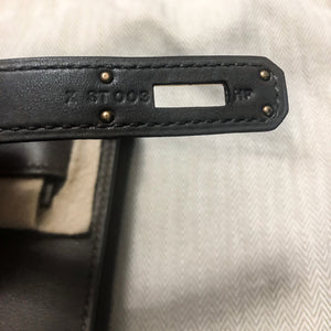 Kelly Cut Swift Leather Clutch in Etain GHW