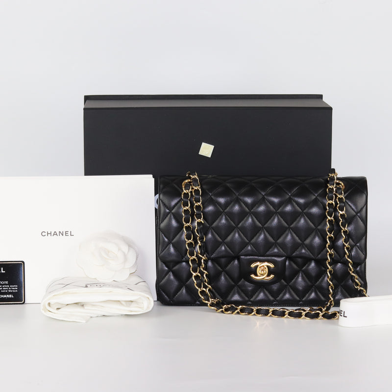 Classic Flap Black Medium Lambskin GHW