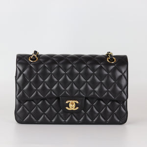 Classic Flap Black Medium Lambskin GHW