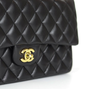 Classic Flap Black Medium Lambskin GHW