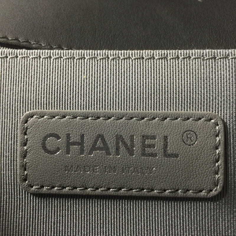 Le Boy Chevron Calfskin Flap Bag with Shiny Silver Hardware