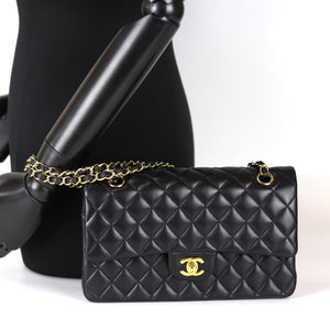 Classic Flap Black Medium Lambskin GHW