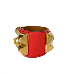 Collier De Chien CDC Rose Jaipur Epsom Leather Bracelet GHW