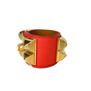 Collier De Chien CDC Rose Jaipur Epsom Leather Bracelet GHW