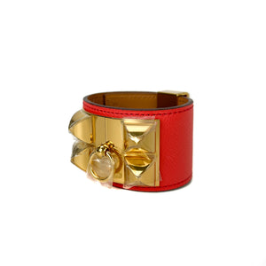 Collier De Chien CDC Rose Jaipur Epsom Leather Bracelet GHW