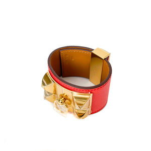 Collier De Chien CDC Rose Jaipur Epsom Leather Bracelet GHW