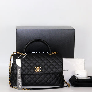 Caviar Quilted Medium Coco Handle Flap