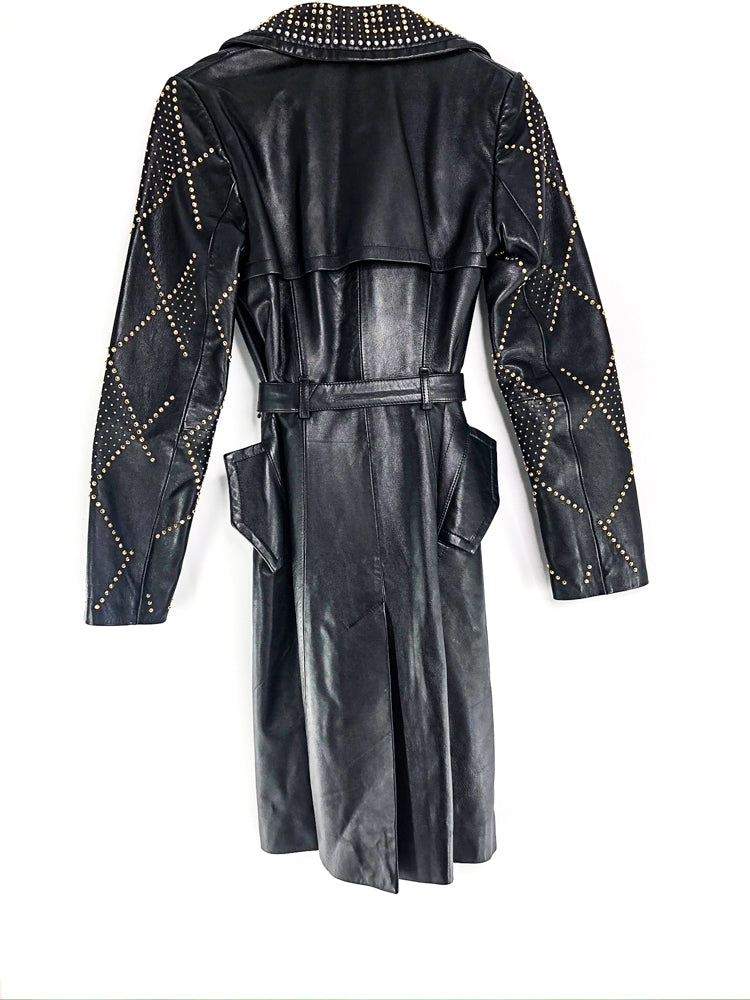 Versace for H&M Leather Trench Coat with Gold details