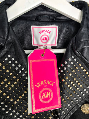 Versace for H&M Leather Trench Coat with Gold details