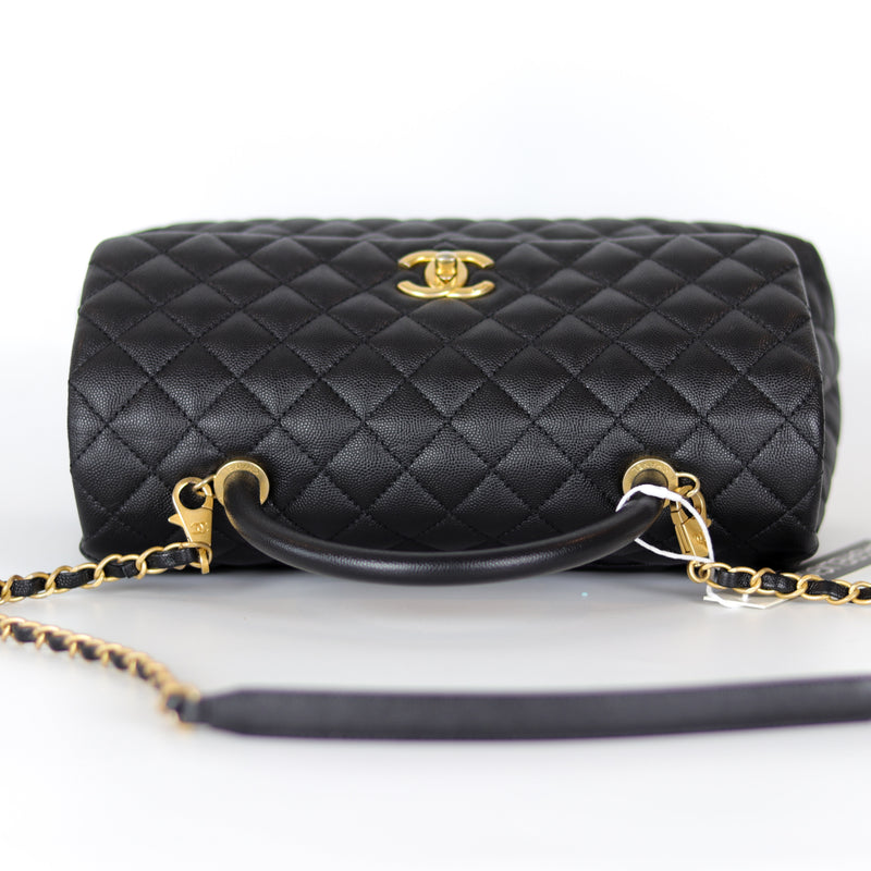 Caviar Quilted Medium Coco Handle Flap