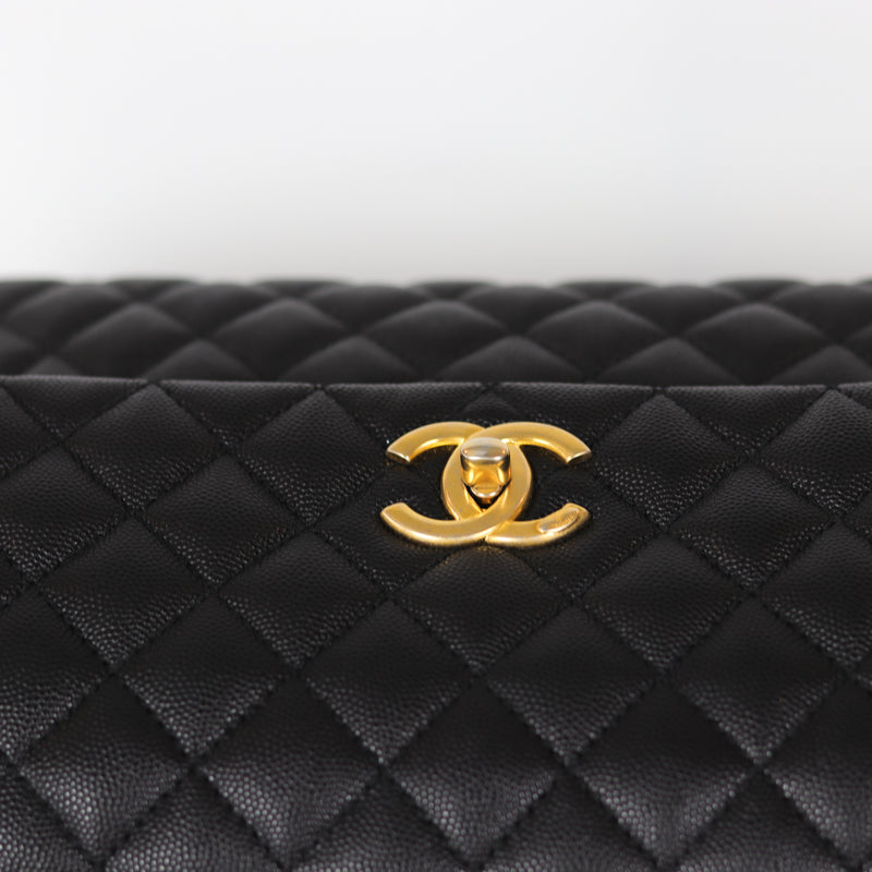 Caviar Quilted Medium Coco Handle Flap