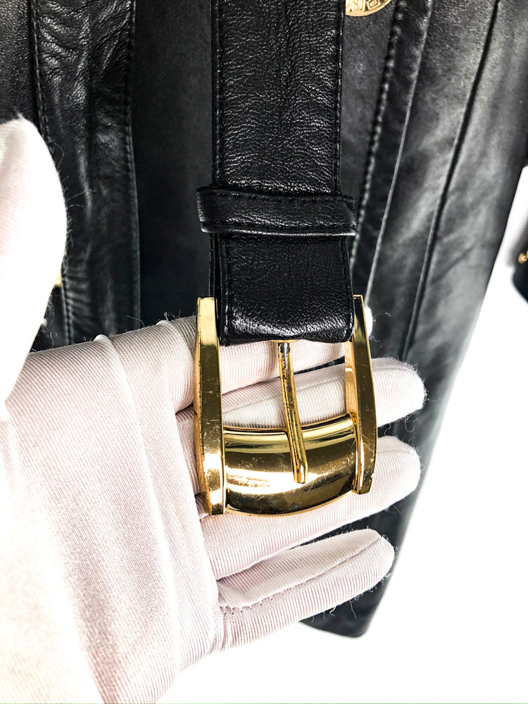 Versace for H&M Leather Trench Coat with Gold details