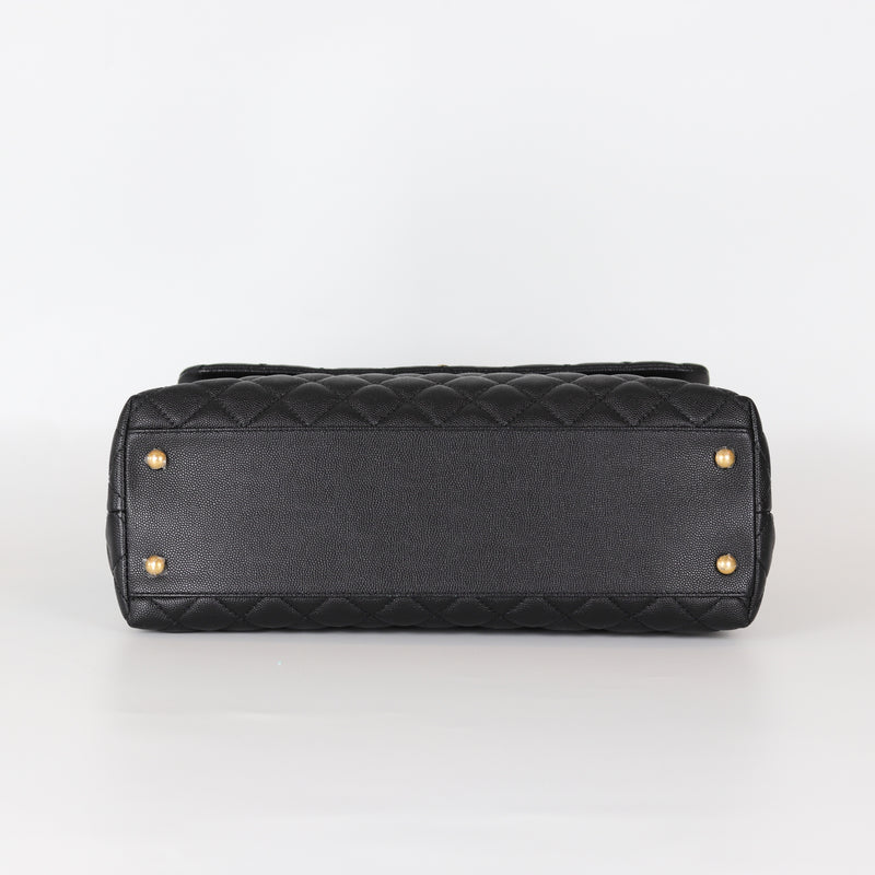 Caviar Quilted Medium Coco Handle Flap
