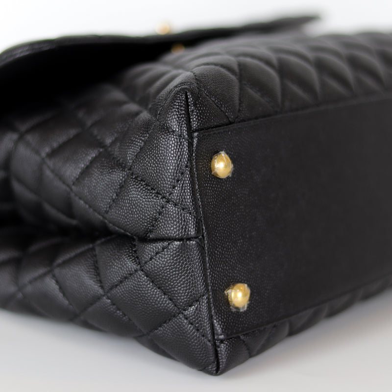 Caviar Quilted Medium Coco Handle Flap