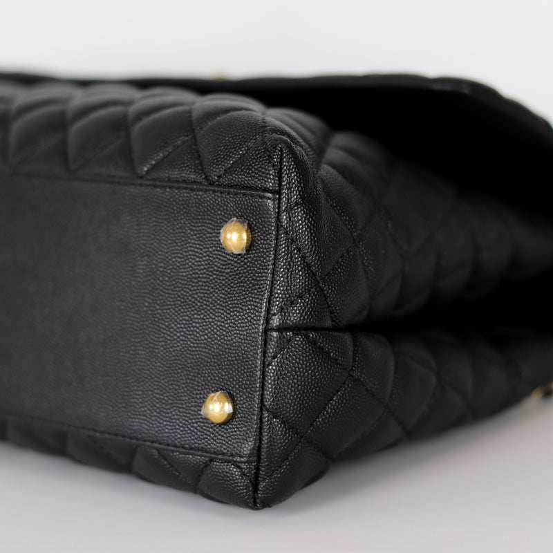 Caviar Quilted Medium Coco Handle Flap